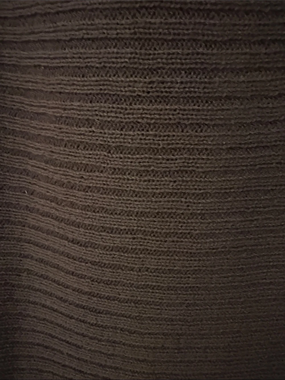Eileen Fisher 100% Wool Ribbed Draped Open-Front Cardigan in Deep Brown